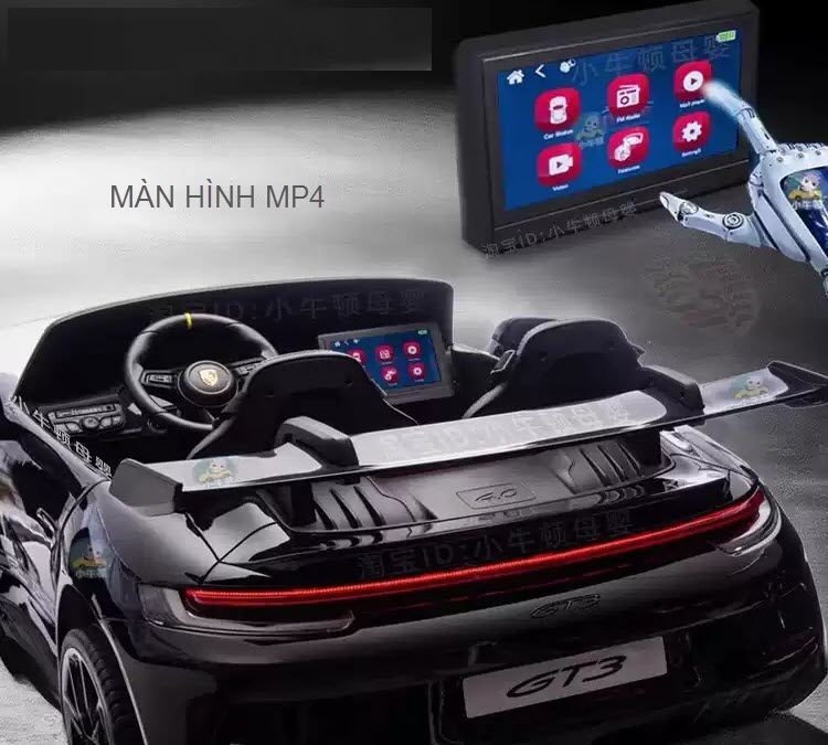 Xe ô tô điện trẻ em 2 chỗ ngồi cao cấp bản quyền Porsche DKP911