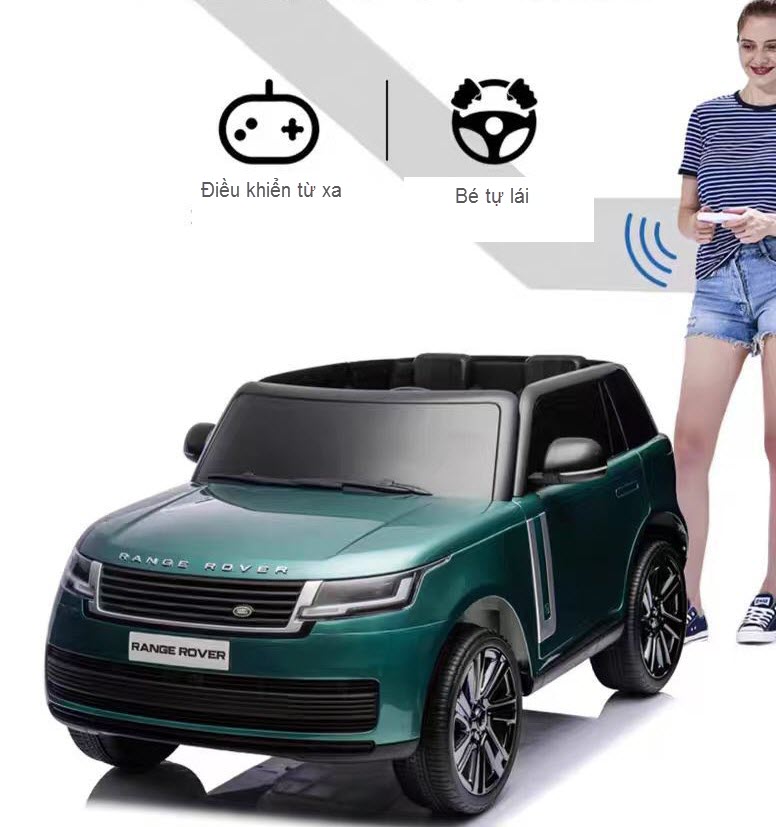 Xe ô tô điện trẻ em 2 chỗ ngồi cao cấp bản quyền Range Rover DKRR998