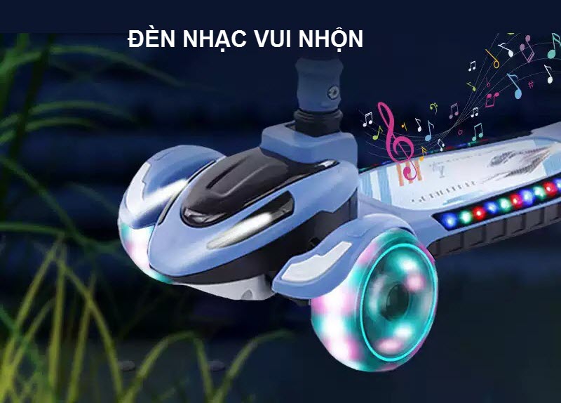Xe trượt scooter cho bé dáng tàu điện 5518