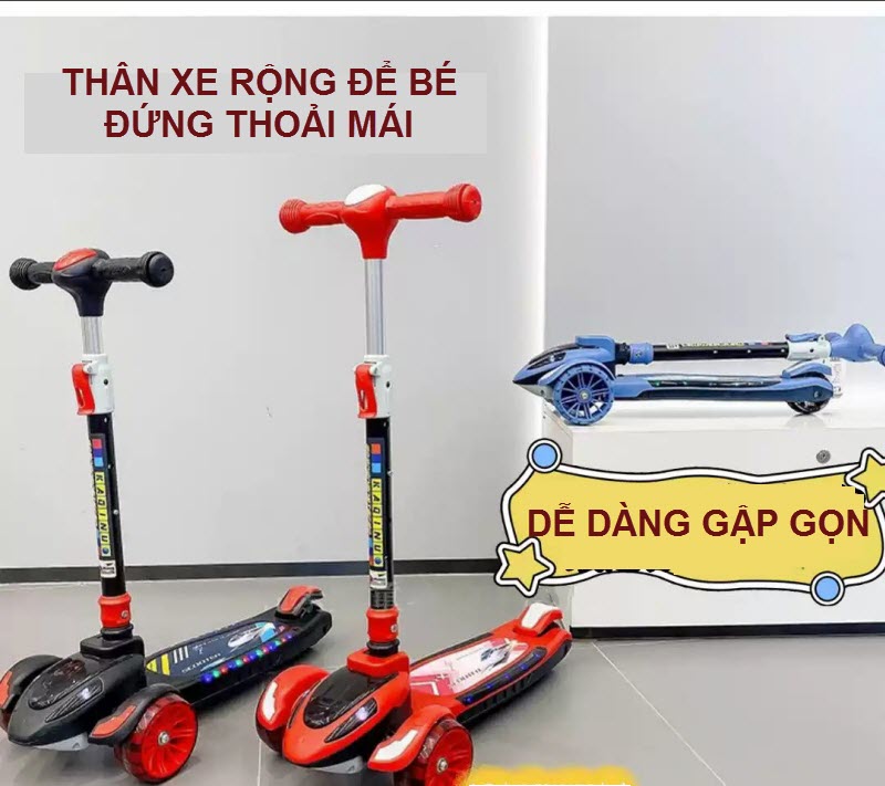 Xe trượt scooter cho bé dáng tàu điện 5518