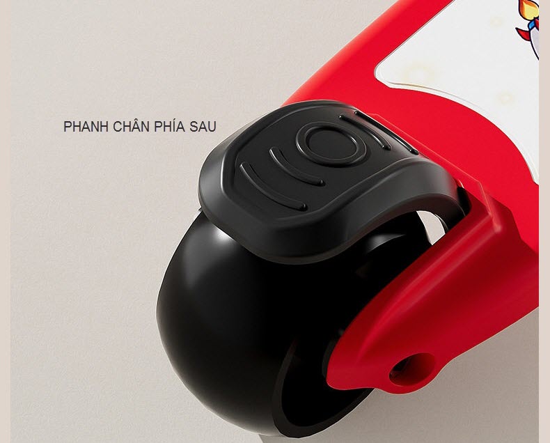 Xe scooter có ghế ngồi cho bé chòi chân và trượt đầu Mickey