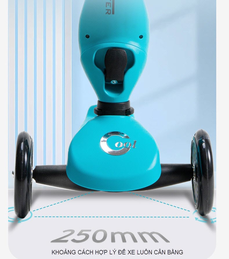 Xe scooter cỡ nhỏ XFA02 có ghế ngồi cho bé chòi chân và trượt